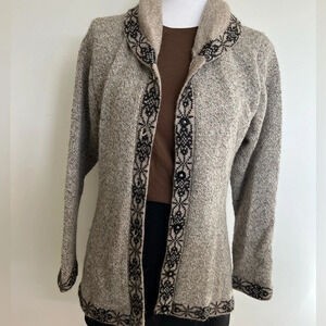 vintage alpaca knit cardigan by Leo Peress